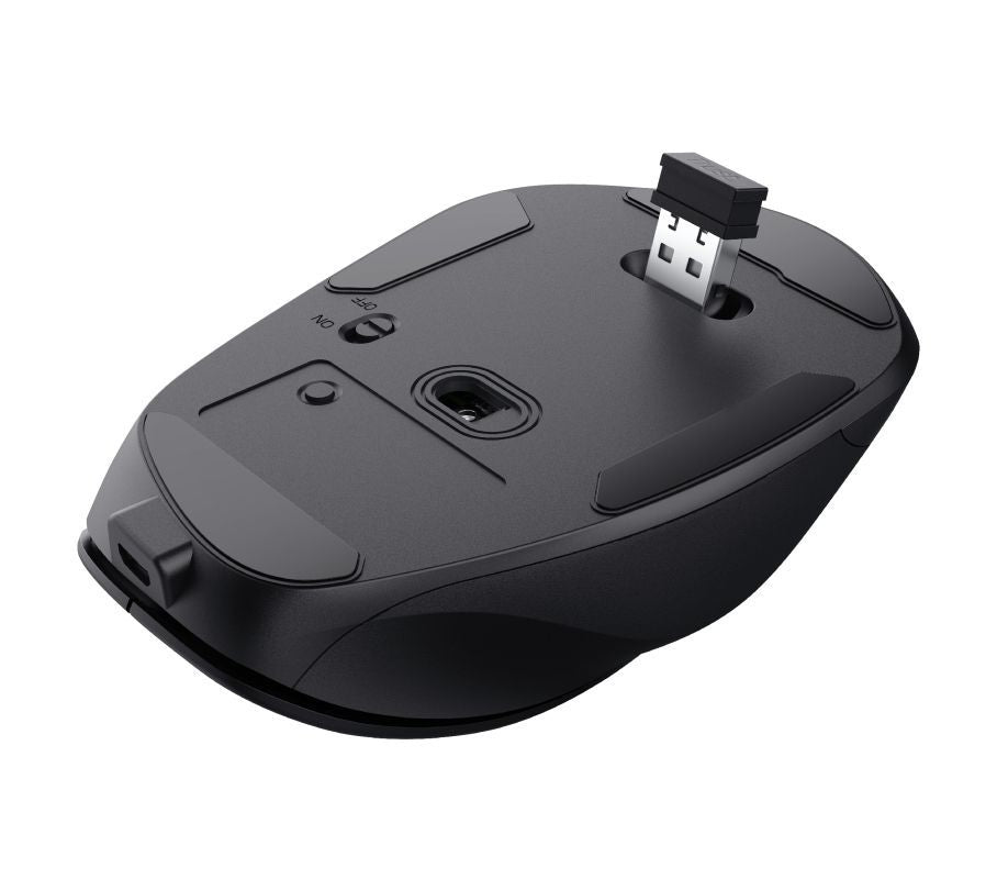 Trust Fyda mouse Ufficio Mano destra RF Wireless + USB Type-A Ottico 2400 DPI [24727]