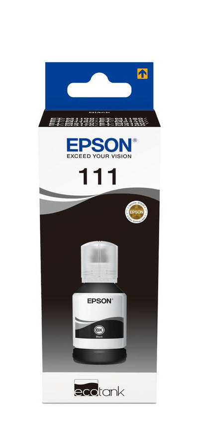 Epson Flacone di inchiostro a pigmenti nero EcoTank 111 [C13T03M140]