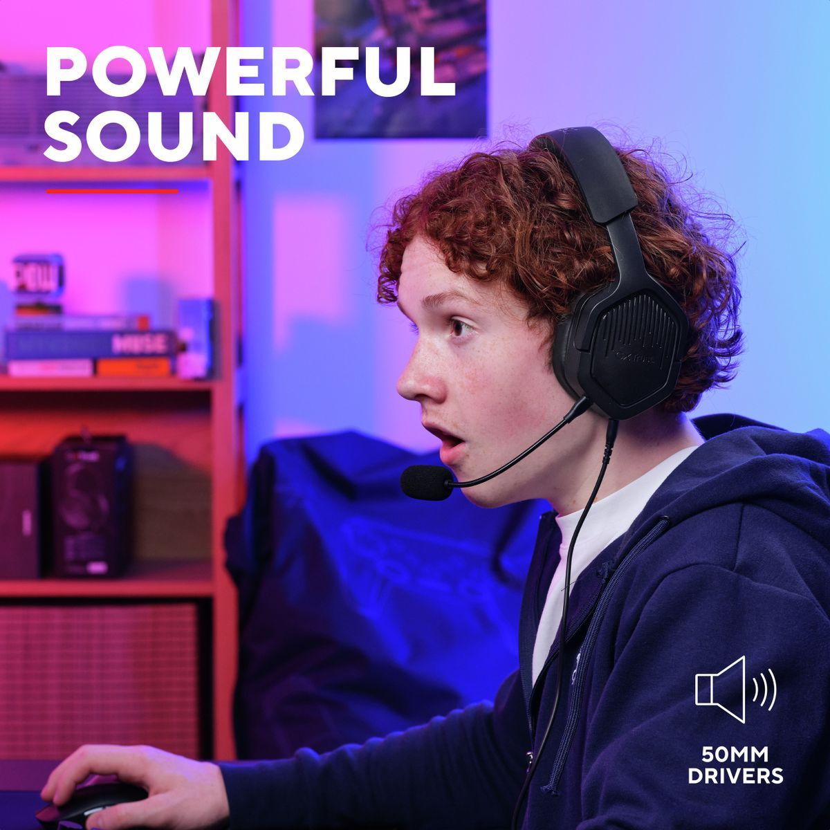 Trust GXT492 Carus Auricolare Cablato A Padiglione Gaming Nero [25447]