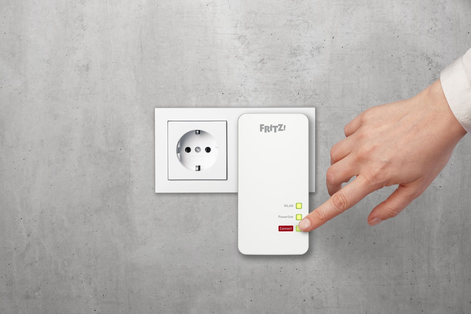 FRITZ!Powerline 1260 WLAN Set 1200 Mbit/s Collegamento ethernet LAN Wi-Fi Bianco 2 pz [20002819]