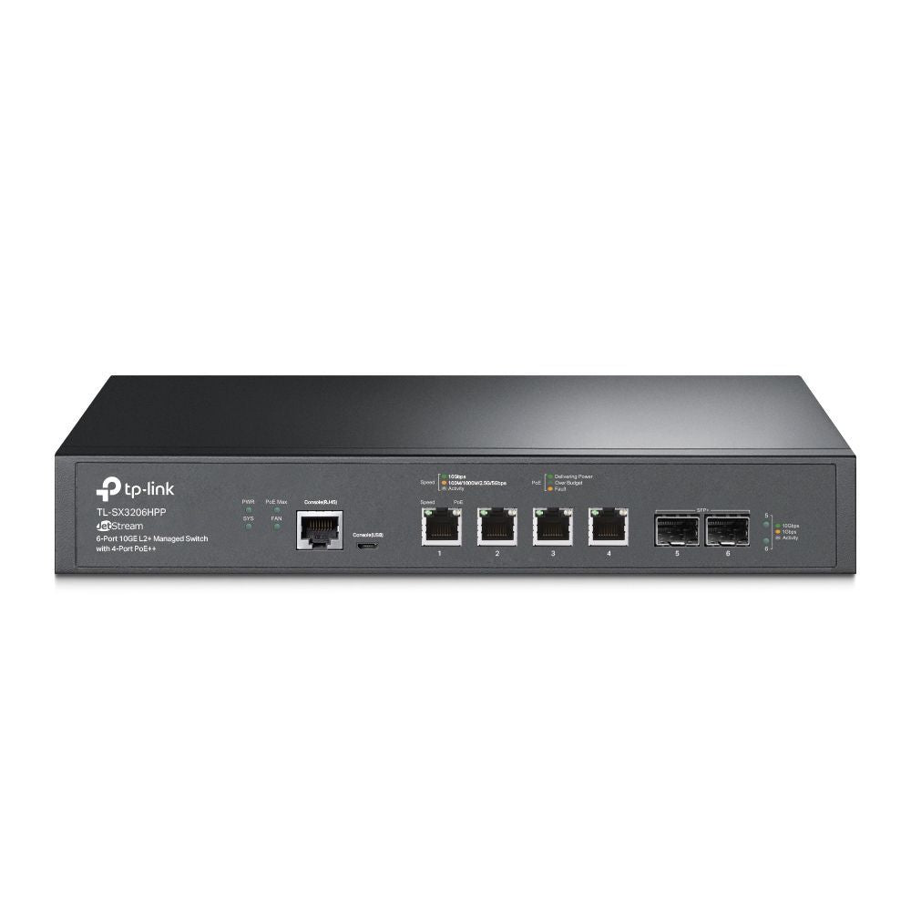 TP-Link Omada SX3206HPP switch di rete Gestito L2+ 10G Ethernet (100/1000/10000) Supporto Power over Ethernet (PoE) Nero [SX3206HPP]