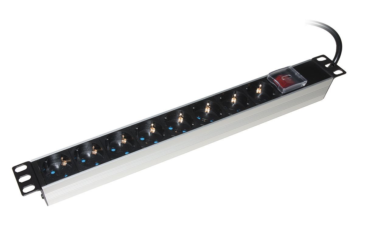 LINK Multipresa Da Rack 19 8 Prese Schuko Con Interruttore Spina Schuko 16A [LKMP08S]