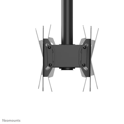 Neomounts CL35-340BL22 Supporto a soffitto per doppio monitor/TV 23-42" - alt. 106-156 cm [CL35-340BL22]