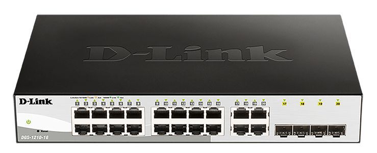 D-Link DGS-1210-16 Gestito L2 Nero [DGS-1210-16]