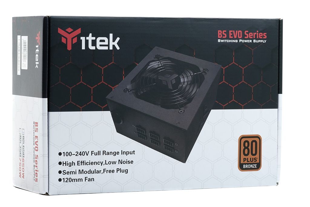itek BS650 alimentatore per computer 650 W 24-pin ATX ATX Nero [ITPSEBS650]