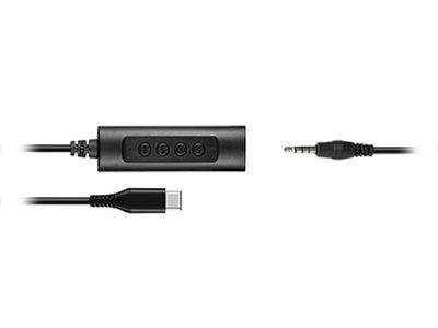 Hamlet HHEADMUS-CJ cuffia e auricolare Cablato A Padiglione Ufficio USB tipo-C Nero [HHEADMUS-CJ]
