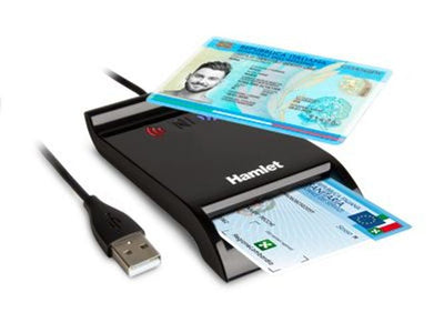Hamlet HUSCR-NFC Lettore 2 in 1 combinato NFC per Carta identità Elettronica CIE 3.0 e Lettore Smart Card [HUSCR-NFC]