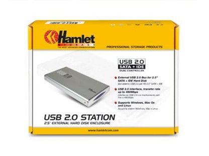 Hamlet USB 2.0 Station box esterno per Hard Disk IDE/Sata 2,5'' [HXD2CCUU]