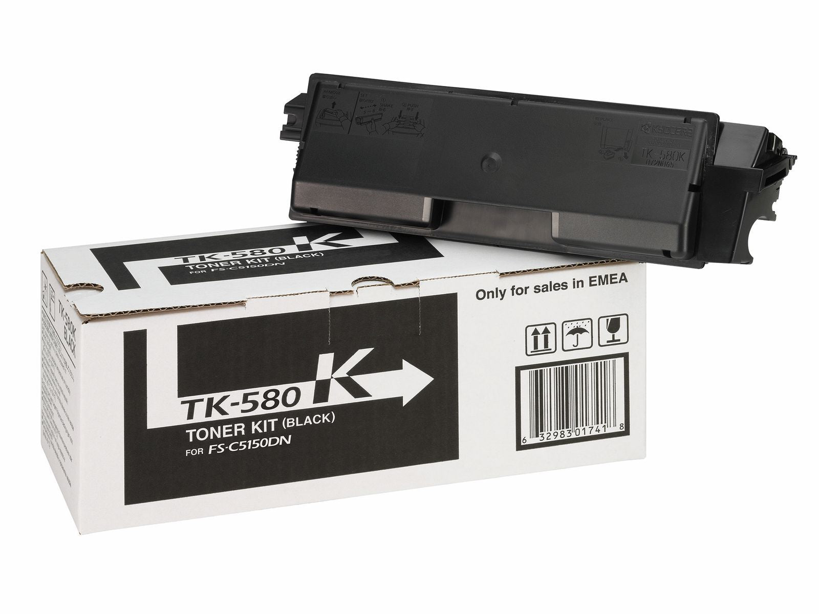 KYOCERA TK-580K cartuccia toner 1 pz Originale Nero [1T02KT0NL0]