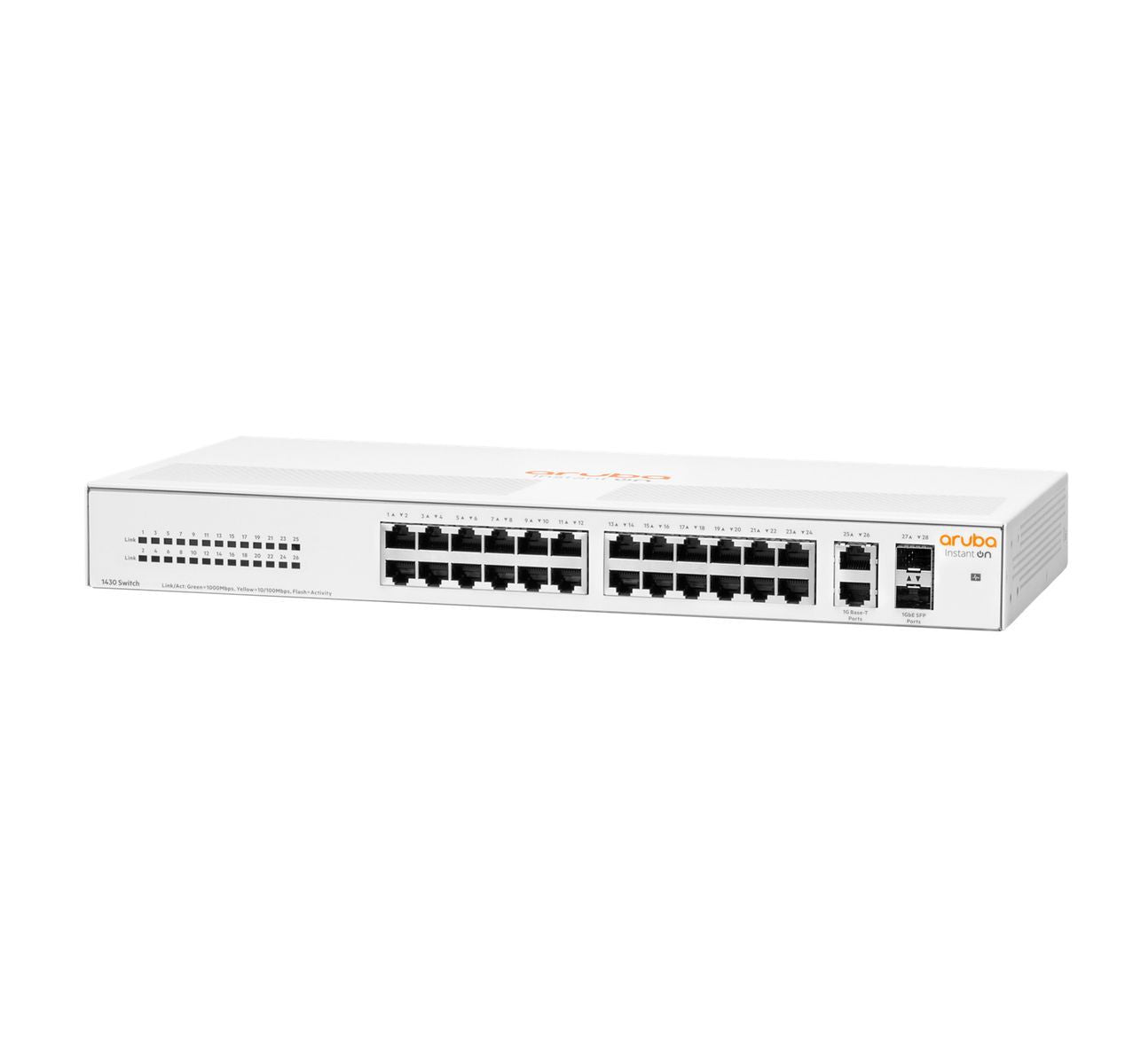 HPE Aruba Networking Aruba Instant On 1430 26G 2SFP Non gestito L2 Gigabit Ethernet (10/100/1000) 1U [R8R50A#ABB]