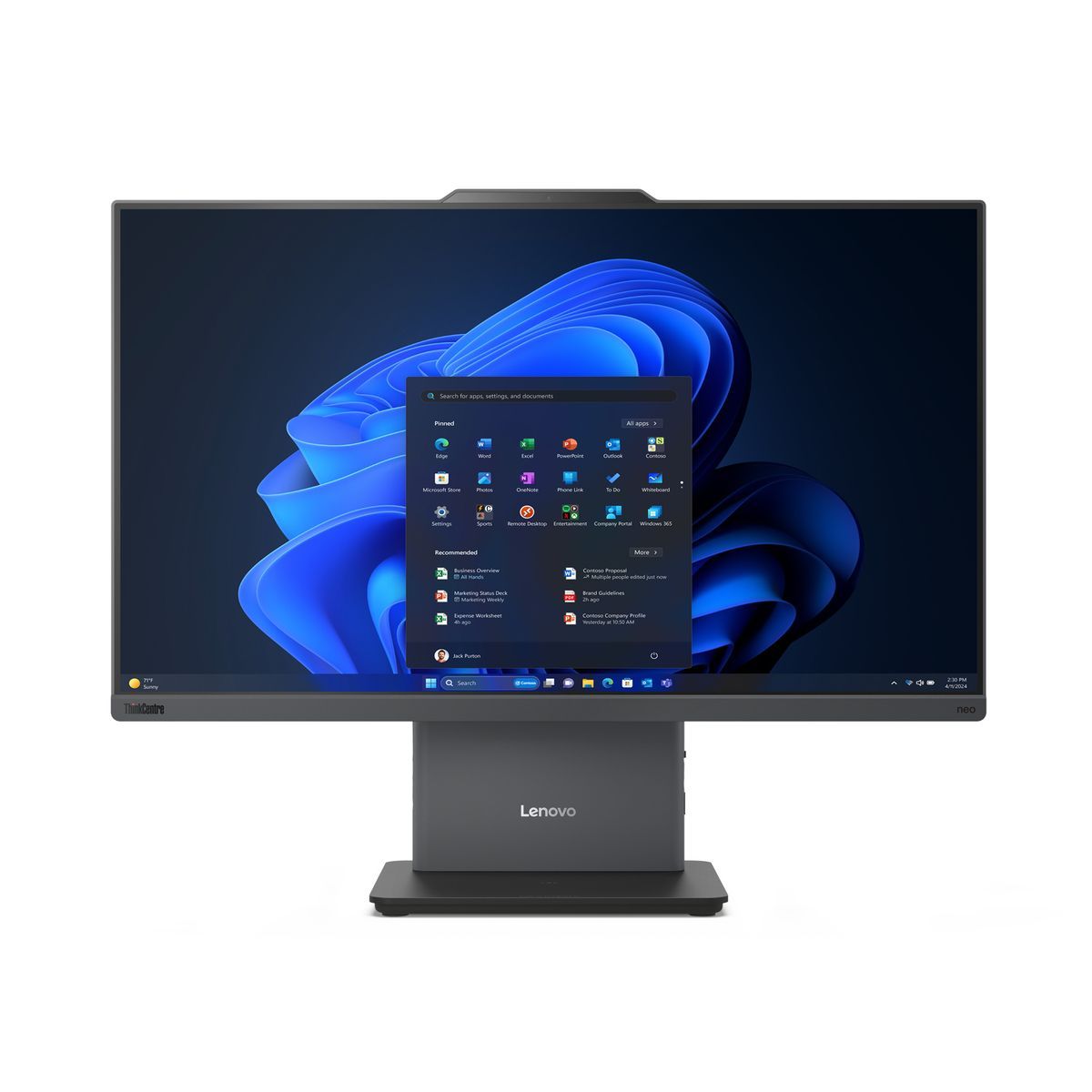 Lenovo ThinkCentre neo 50a 24 Gen 5 U300 60,5 cm (23.8") 1920 x 1080 Pixel PC All-in-one 8 GB DDR5-SDRAM 512 GB SSD Windows 11 Pro Wi-Fi 6 (802.11ax) Grigio [12SC0035IX]
