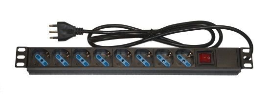 LINK Multipresa Da Rack 19" 8 Prese Universali Con Interruttore Spina Italiana 16A [LK10051]