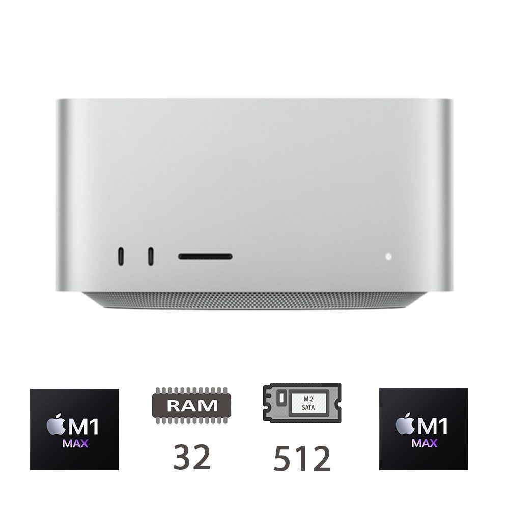 MAC STUDIO (2022)M1 MAX-10C/32/512/32C GPU/2Y [007864PCR-EU]