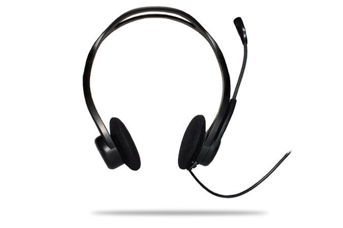 Logitech 960 USB Computer Headset Auricolare Cablato A Padiglione Musica e Chiamate Nero [981-000100]