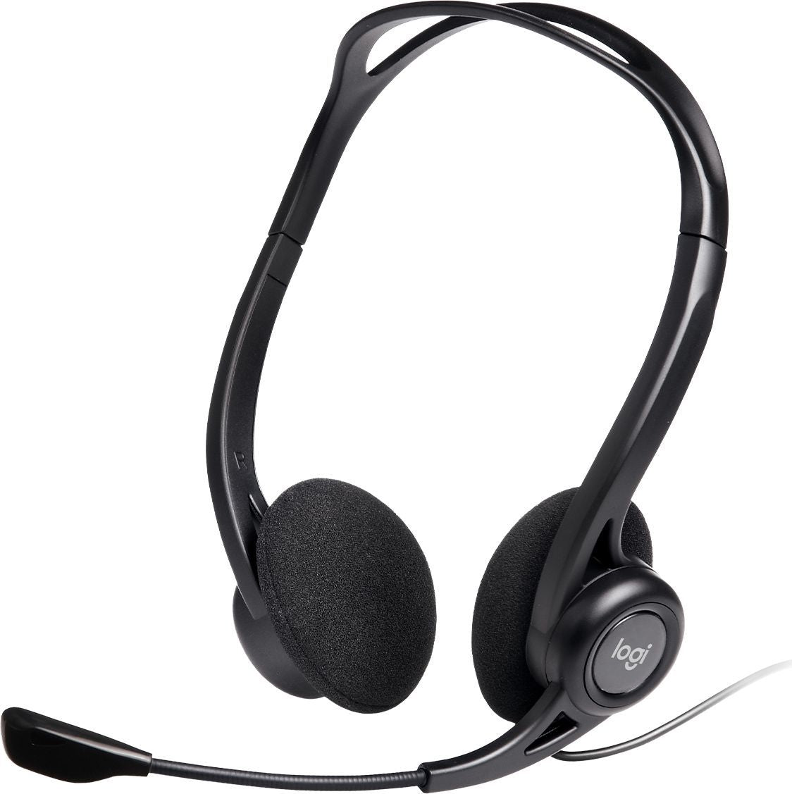 Logitech 960 USB Computer Headset Auricolare Cablato A Padiglione Musica e Chiamate Nero [981-000100]