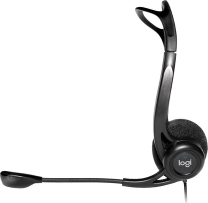 Logitech 960 USB Computer Headset Auricolare Cablato A Padiglione Musica e Chiamate Nero [981-000100]