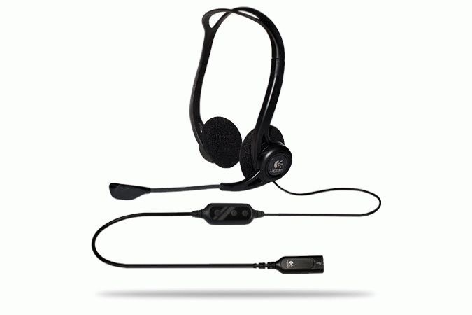 Logitech 960 USB Computer Headset Auricolare Cablato A Padiglione Musica e Chiamate Nero [981-000100]