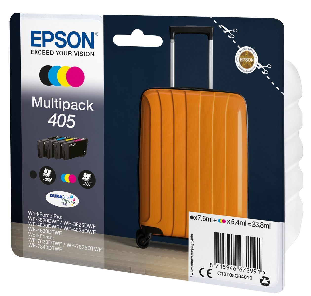 Epson Multipack 4-colours 405 DURABrite Ultra Ink [C13T05G64010]
