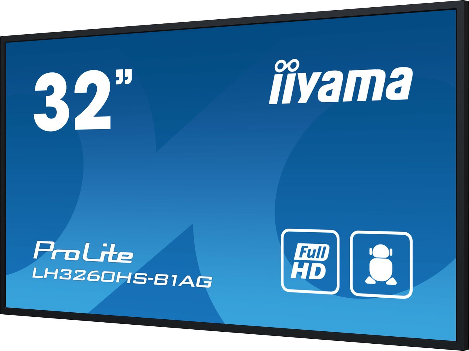 iiyama LH3260HS-B1AG visualizzatore di messaggi Pannello A digitale 80 cm (31.5") LED Wi-Fi 500 cd/m Full HD Nero Processore integrato Android 11 24/7 [LH3260HS-B1AG]
