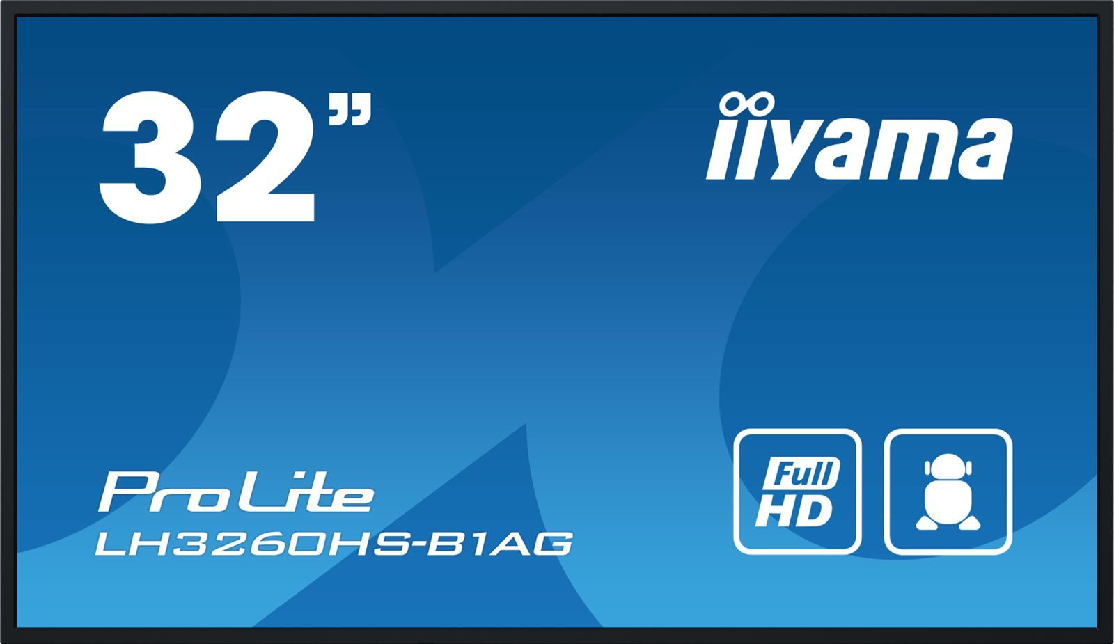 iiyama LH3260HS-B1AG visualizzatore di messaggi Pannello A digitale 80 cm (31.5") LED Wi-Fi 500 cd/m Full HD Nero Processore integrato Android 11 24/7 [LH3260HS-B1AG]