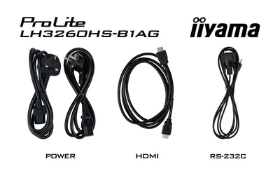 iiyama LH3260HS-B1AG visualizzatore di messaggi Pannello A digitale 80 cm (31.5") LED Wi-Fi 500 cd/m Full HD Nero Processore integrato Android 11 24/7 [LH3260HS-B1AG]