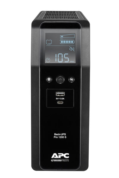 APC BACK UPS PRO BR 1200VA gruppo di continuità (UPS) A linea interattiva 1,2 kVA 720 W 8 presa(e) AC [BR1200SI]