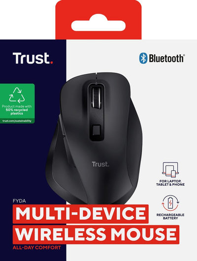 Trust Fyda mouse Ufficio Mano destra RF senza fili + Bluetooth Ottico 2400 DPI [25708]
