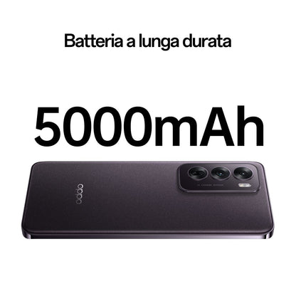 OPPO Reno12 5G AI Smartphone, Tripla fotocamera 50+8+2MP, Selfie 32MP, Display 6.7 120HZ AMOLED FHD+, 5000mAh, RAM 24 GB (12+12) + ROM 256GB, [Versione Italia], Black Brown [110010233902]