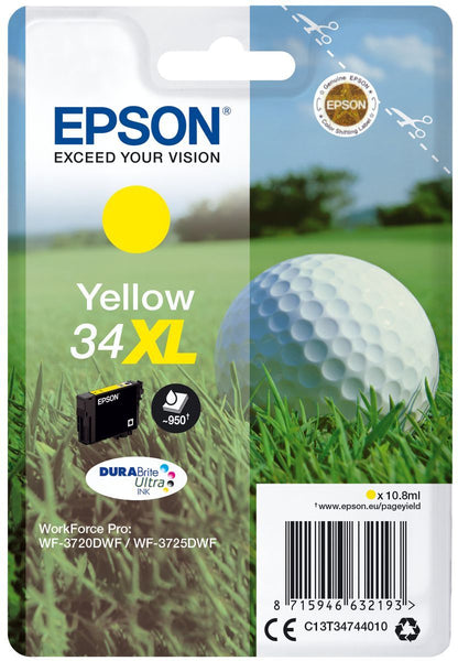 Epson Golf ball Singlepack Yellow 34XL DURABrite Ultra Ink [C13T34744010]