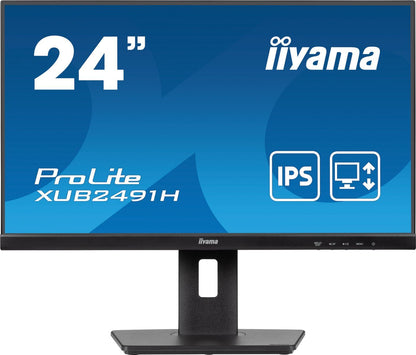 iiyama ProLite XUB2491H-B1 Monitor PC 60,5 cm (23.8") 1920 x 1080 Pixel Full HD LED Nero [XUB2491H-B1]