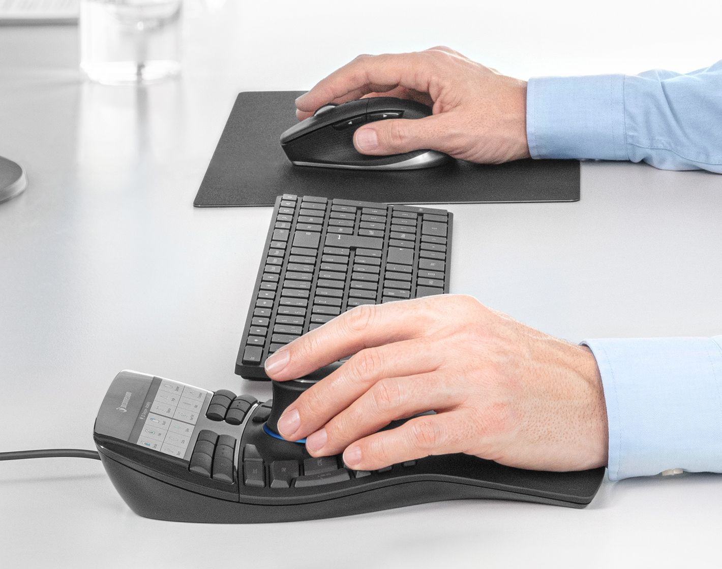 3Dconnexion SpaceMouse Enterprise Kit 2 mouse Ufficio Ambidestro RF Wireless + USB Type-A 6DoF [3DX-700135]