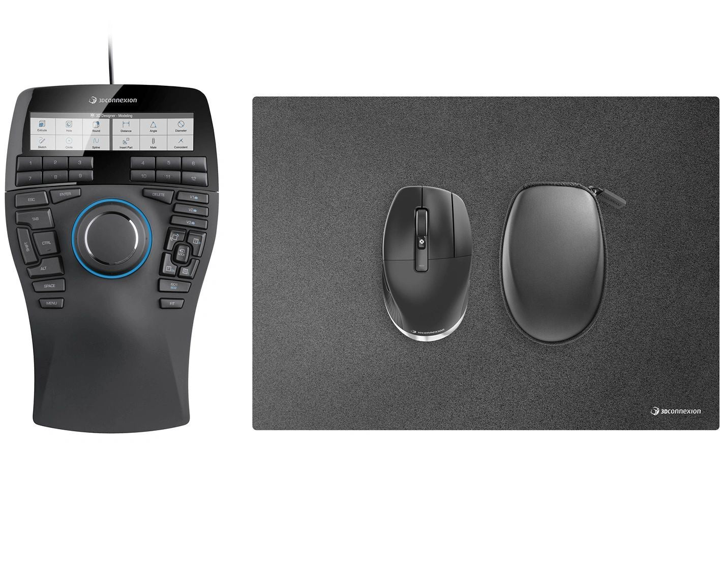 3Dconnexion SpaceMouse Enterprise Kit 2 mouse Ufficio Ambidestro RF Wireless + USB Type-A 6DoF [3DX-700135]