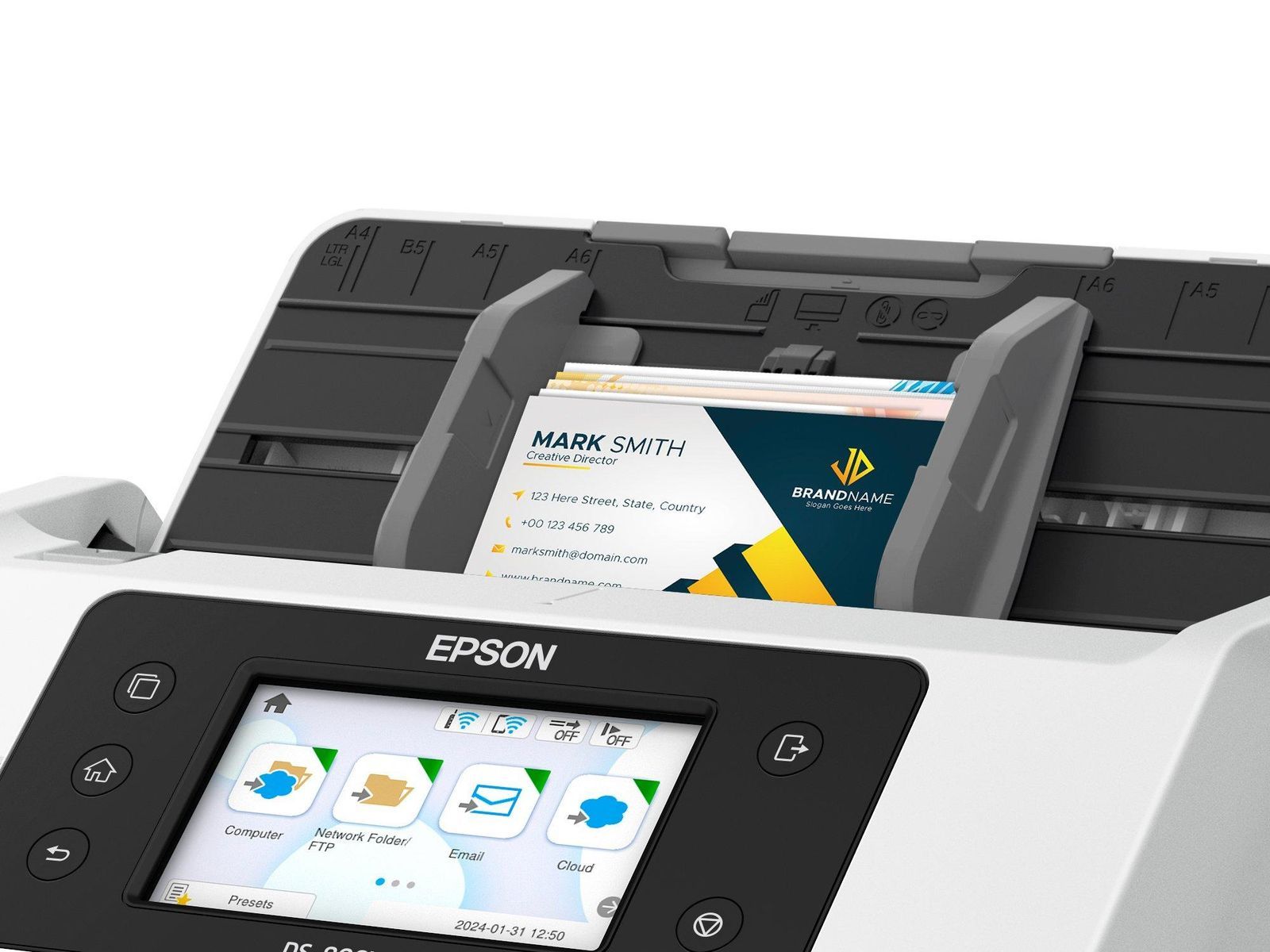 Epson WorkForce DS-900WN Scanner a foglio 600 x 600 DPI A4 Bianco [B11B276401]