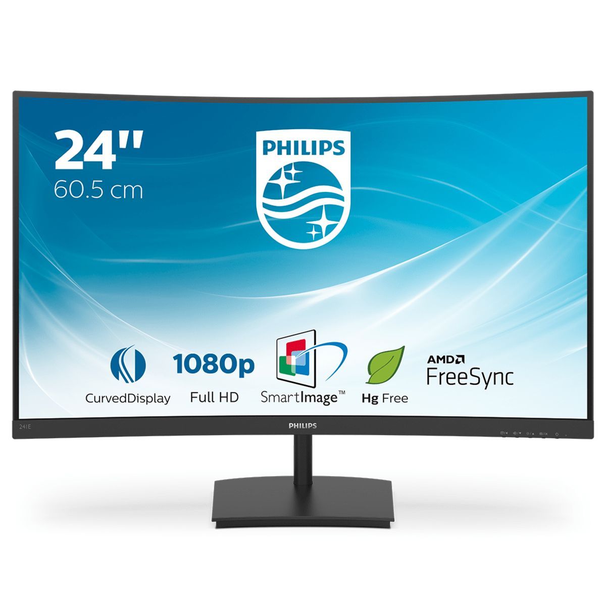 Philips E Line 241E1SC/00 Monitor PC 59,9 cm (23.6") 1920 x 1080 Pixel Full HD LED Nero [241E1SC/00]