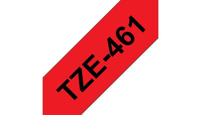 Brother TZE-461 nastro per etichettatrice Nero su rosso [TZE461]