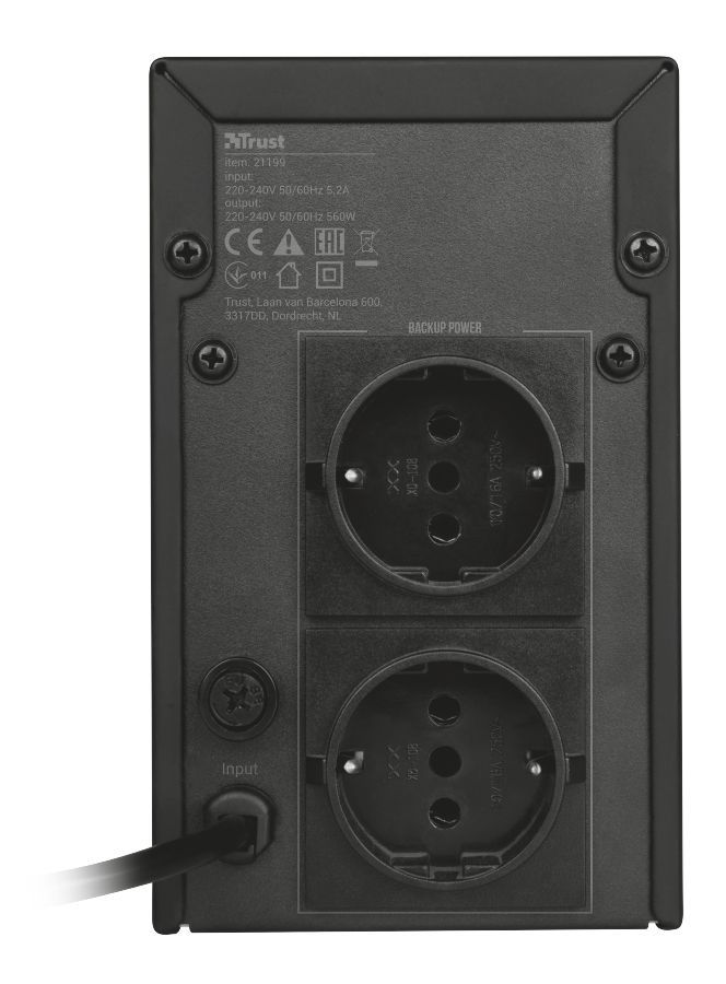 Trust Oxxtron 1000VA gruppo di continuità (UPS) 1 kVA 2 presa(e) AC [21199]