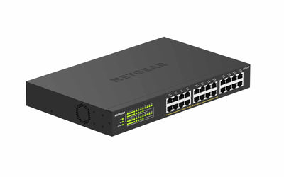 NETGEAR GS324P Non gestito Gigabit Ethernet (10/100/1000) Supporto Power over Ethernet (PoE) 1U Nero [GS324P-100EUS]