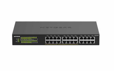 NETGEAR GS324P Non gestito Gigabit Ethernet (10/100/1000) Supporto Power over Ethernet (PoE) 1U Nero [GS324P-100EUS]