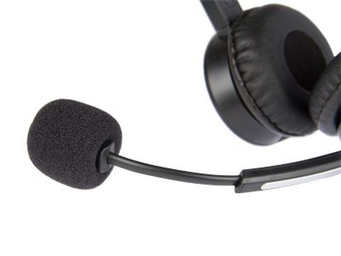 Hamlet HHEADM-UJS cuffia e auricolare Cablato A Padiglione Ufficio USB tipo A Nero [HHEADM-UJS]