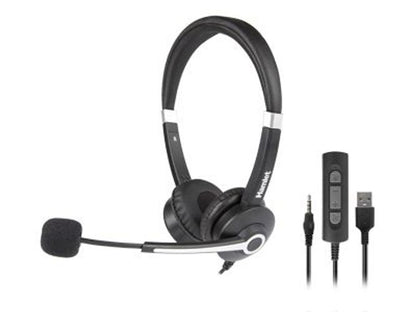 Hamlet HHEADM-UJS cuffia e auricolare Cablato A Padiglione Ufficio USB tipo A Nero [HHEADM-UJS]