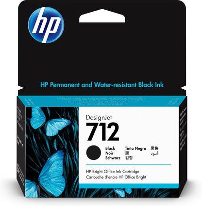 HP Cartuccia di inchiostro nero originale DesignJet 712 da 38 ml [3ED70A]