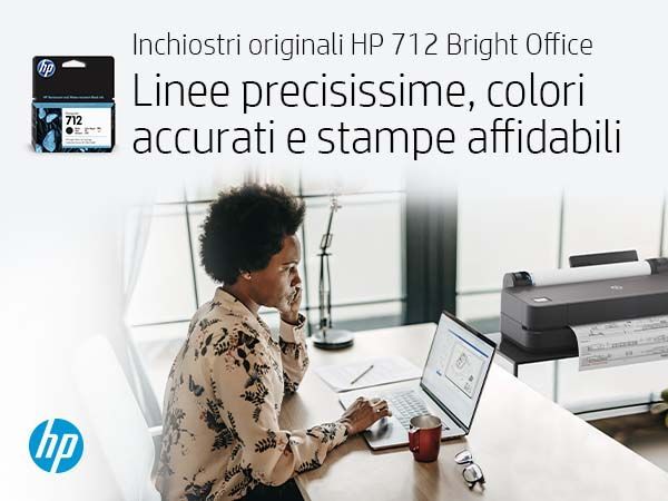 HP Cartuccia di inchiostro nero originale DesignJet 712 da 38 ml [3ED70A]