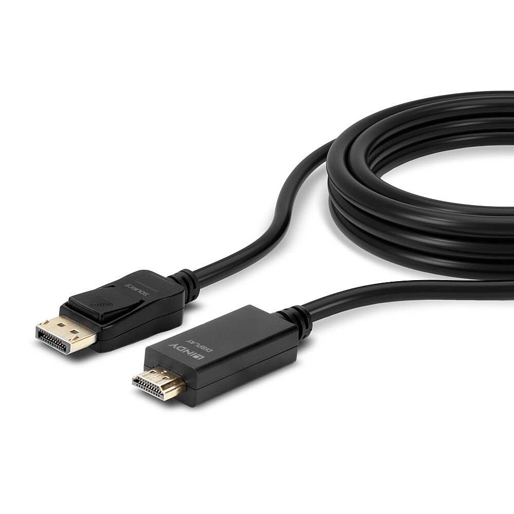 Lindy 36922 cavo e adattatore video 2 m DisplayPort HDMI tipo A (Standard) Nero [LINDY36922]