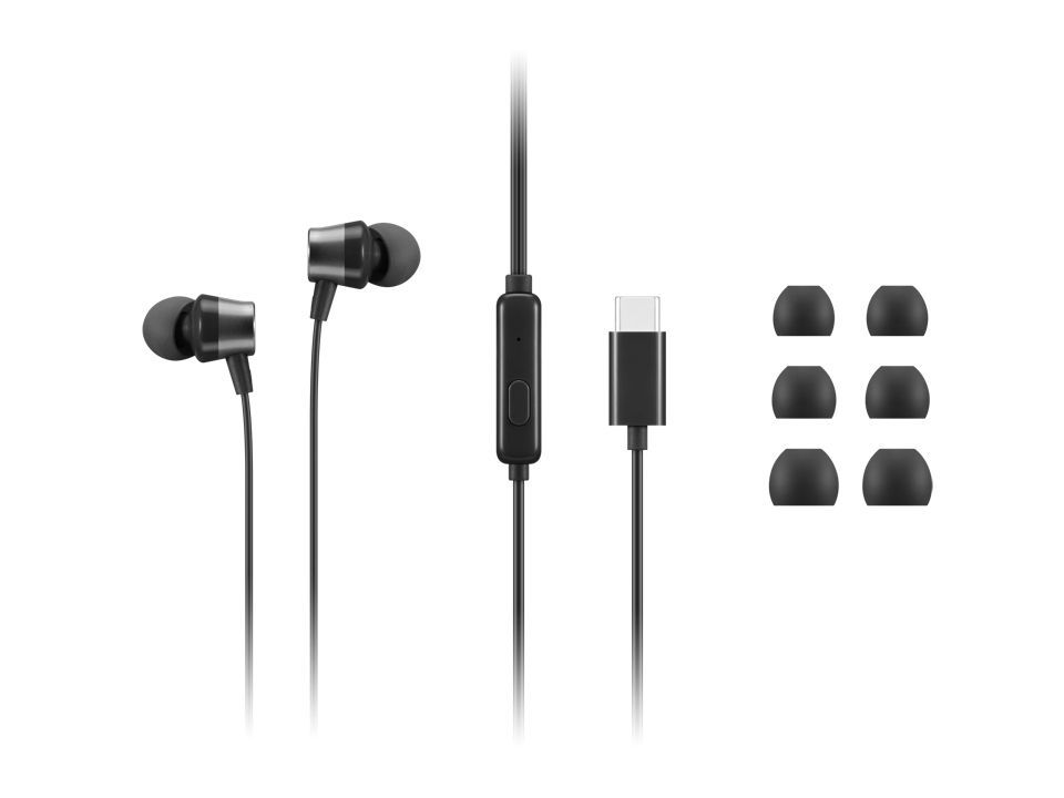 Lenovo 4XD1J77351 cuffia e auricolare Cablato In-ear Ufficio USB tipo-C Nero [4XD1J77351]