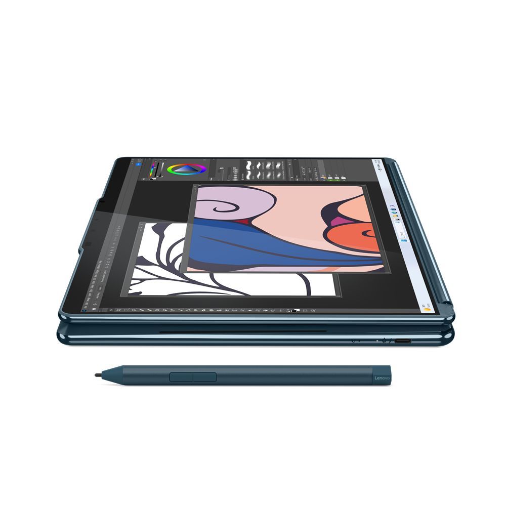 Lenovo Yoga Book 9 13IMU9 Intel Core Ultra 7 155U Ibrido (2 in 1) 33,8 cm (13.3") Touch screen 2.8K 32 GB LPDDR5x-SDRAM 1 TB SSD Wi-Fi 6E (802.11ax) Windows 11 Home Colore foglia di tè [83FF0022IX]