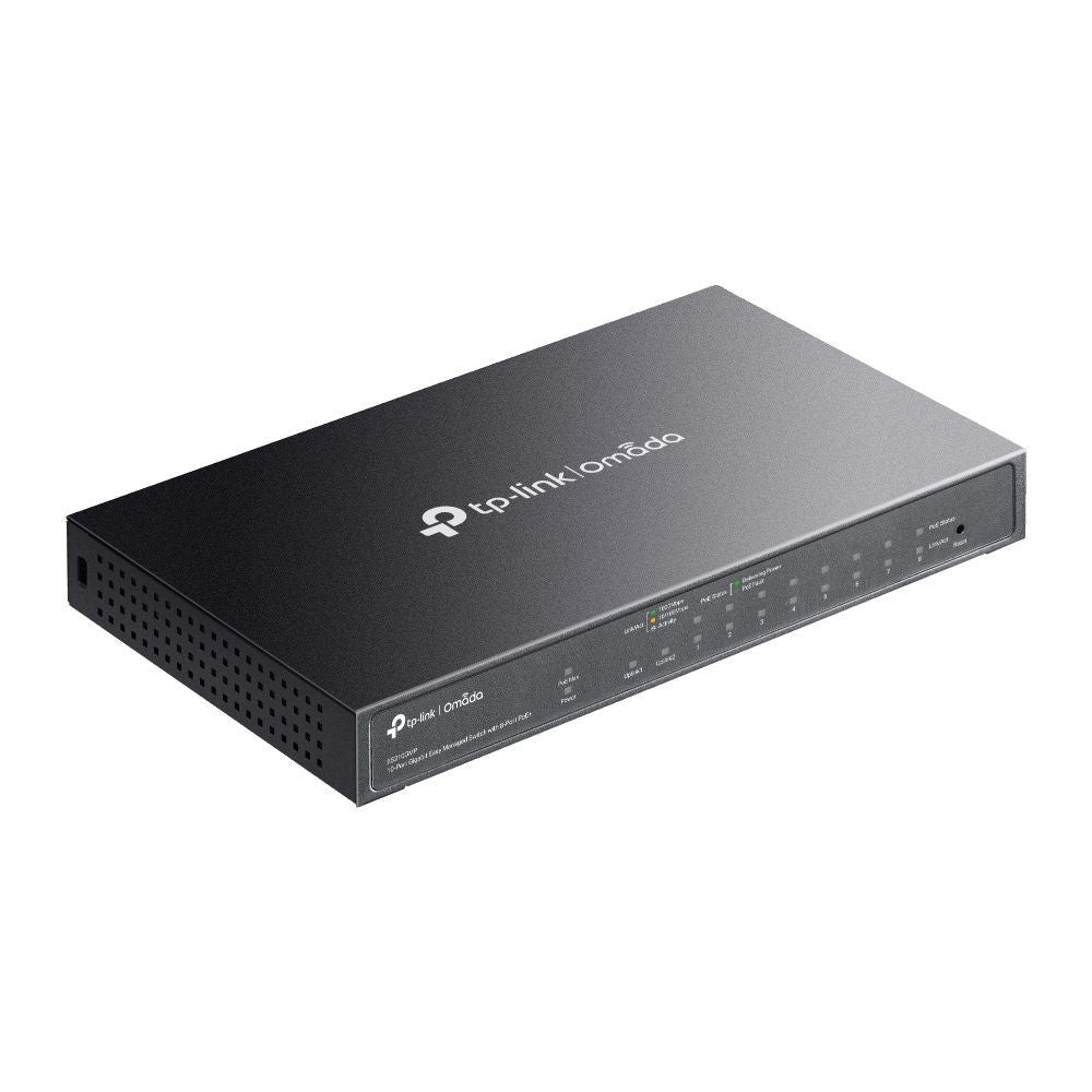 TP-Link Omada ES210GMP switch di rete Gestito Gigabit Ethernet (10/100/1000) Supporto Power over Ethernet (PoE) Nero [ES210GMP]