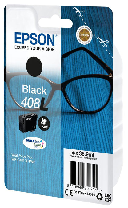 Epson Singlepack Black 408L DURABrite Ultra Ink [C13T09K14010]