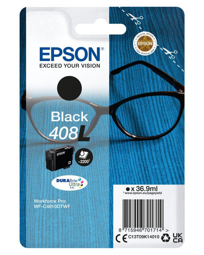 Epson Singlepack Black 408L DURABrite Ultra Ink [C13T09K14010]