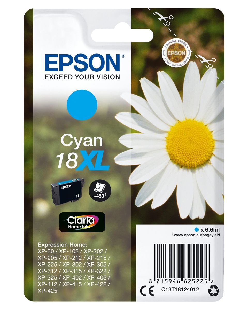 Epson Daisy Cartuccia Margherita Ciano Inchiostri Claria Home 18XL [C13T18124012]