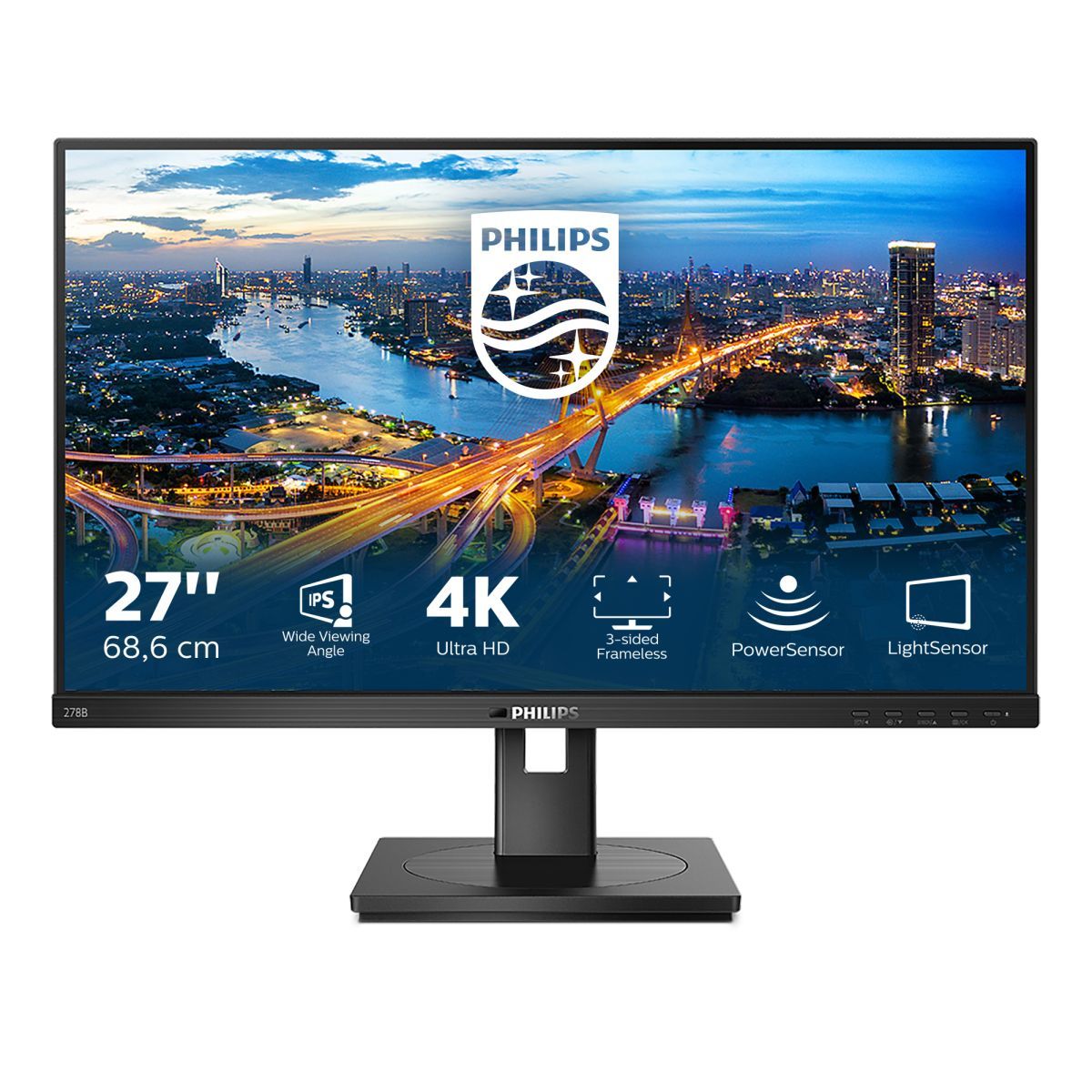 Philips B Line 278B1/00 Monitor PC 68,6 cm (27") 3840 x 2160 Pixel 4K Ultra HD LED Nero [278B1/00]
